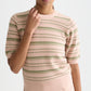 Lavender טי־שירט סריג פסים טקסטורלית לנשים Textured Stripe SCOTCH & SODA