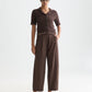 Dark Slate Gray קרדיגן סריג קצר לנשים Pointelle SCOTCH & SODA