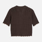 Dark Slate Gray קרדיגן סריג קצר לנשים Pointelle SCOTCH & SODA