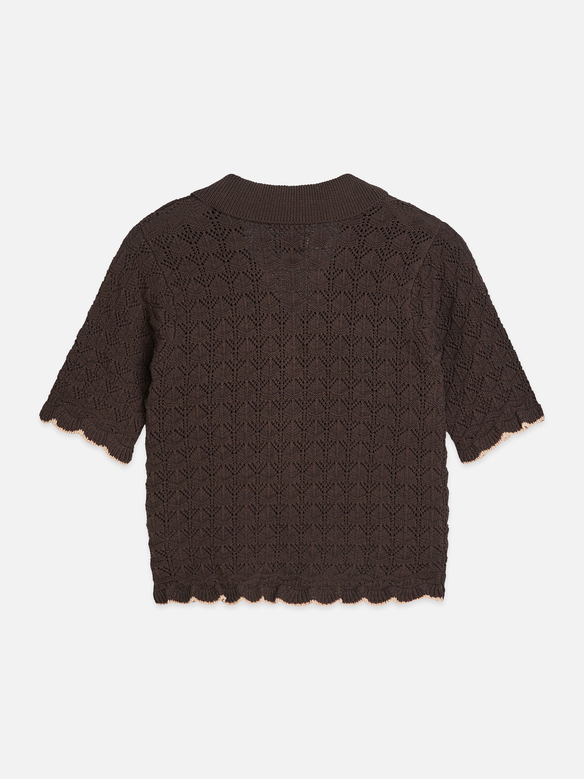 Dark Slate Gray קרדיגן סריג קצר לנשים Pointelle SCOTCH & SODA