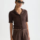 Black קרדיגן סריג קצר לנשים Pointelle SCOTCH & SODA