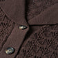 Dark Slate Gray קרדיגן סריג קצר לנשים Pointelle SCOTCH & SODA