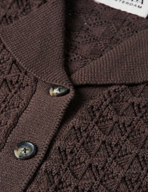 Dark Slate Gray קרדיגן סריג קצר לנשים Pointelle SCOTCH & SODA