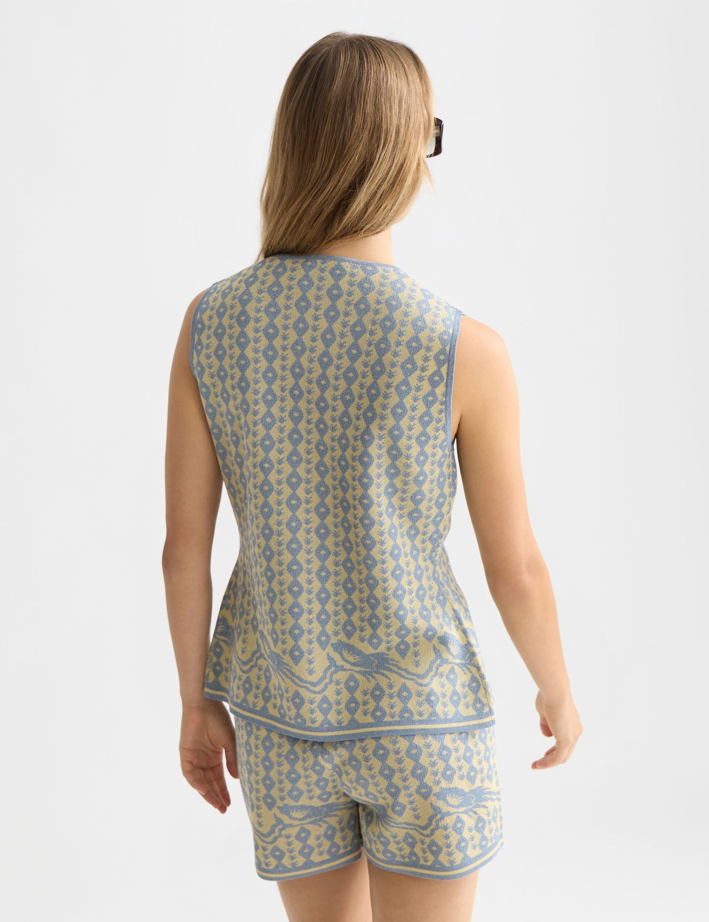 Lavender JACQUARD KNITTED VEST גופיה SCOTCH & SODA