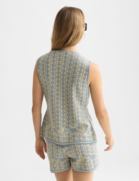 Lavender JACQUARD KNITTED VEST גופיה SCOTCH & SODA