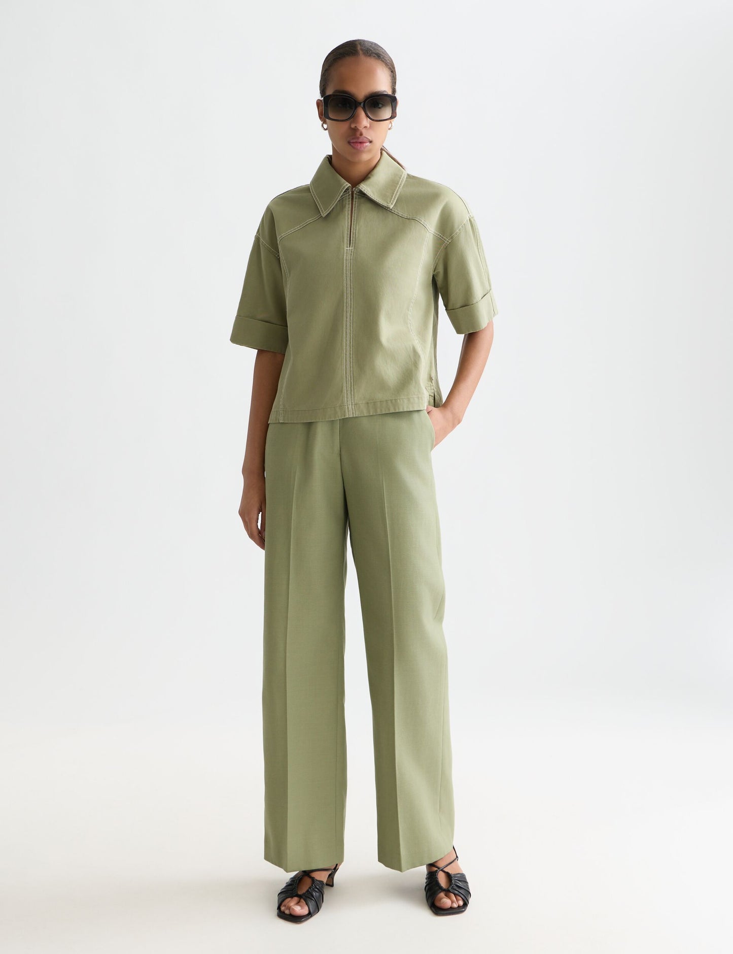 Lavender חולצת קצרה לנשים Utility SCOTCH & SODA