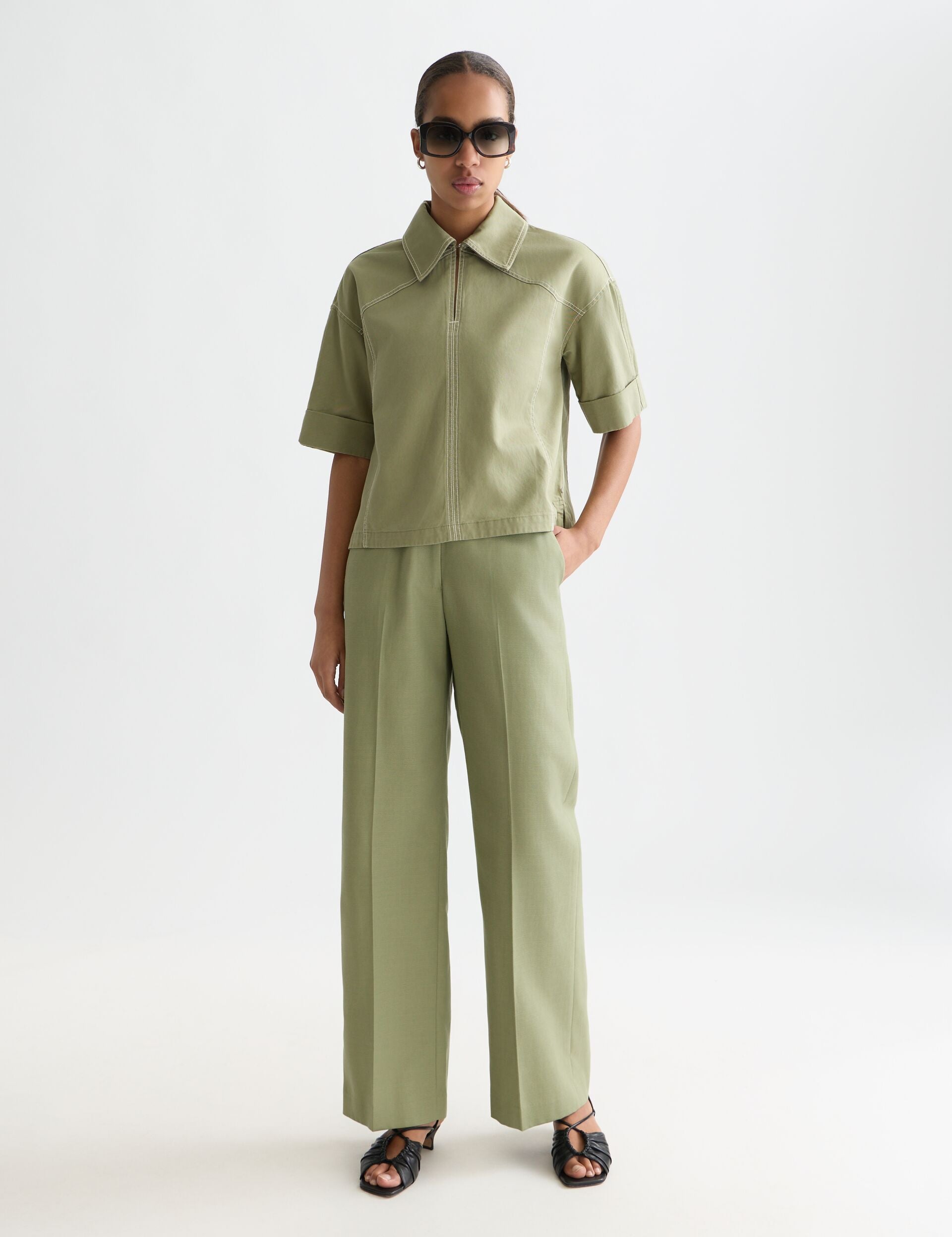 Lavender חולצת קצרה לנשים Utility SCOTCH & SODA