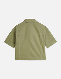 Dark Khaki חולצת קצרה לנשים Utility SCOTCH & SODA