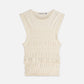 Light Gray גופיית סריג לנשים Smock Stitch SCOTCH & SODA