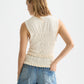 White Smoke גופיית סריג לנשים Smock Stitch SCOTCH & SODA