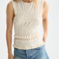 Gray גופיית סריג לנשים Smock Stitch SCOTCH & SODA