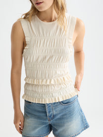 Gray גופיית סריג לנשים Smock Stitch SCOTCH & SODA