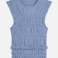 Light Slate Gray גופיית סריג לנשים Smock Stitch SCOTCH & SODA