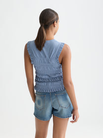 Alice Blue גופיית סריג לנשים Smock Stitch SCOTCH & SODA