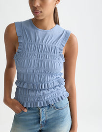Lavender גופיית סריג לנשים Smock Stitch SCOTCH & SODA