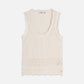 Light Gray וסט סריג לנשים Pointelle SCOTCH & SODA