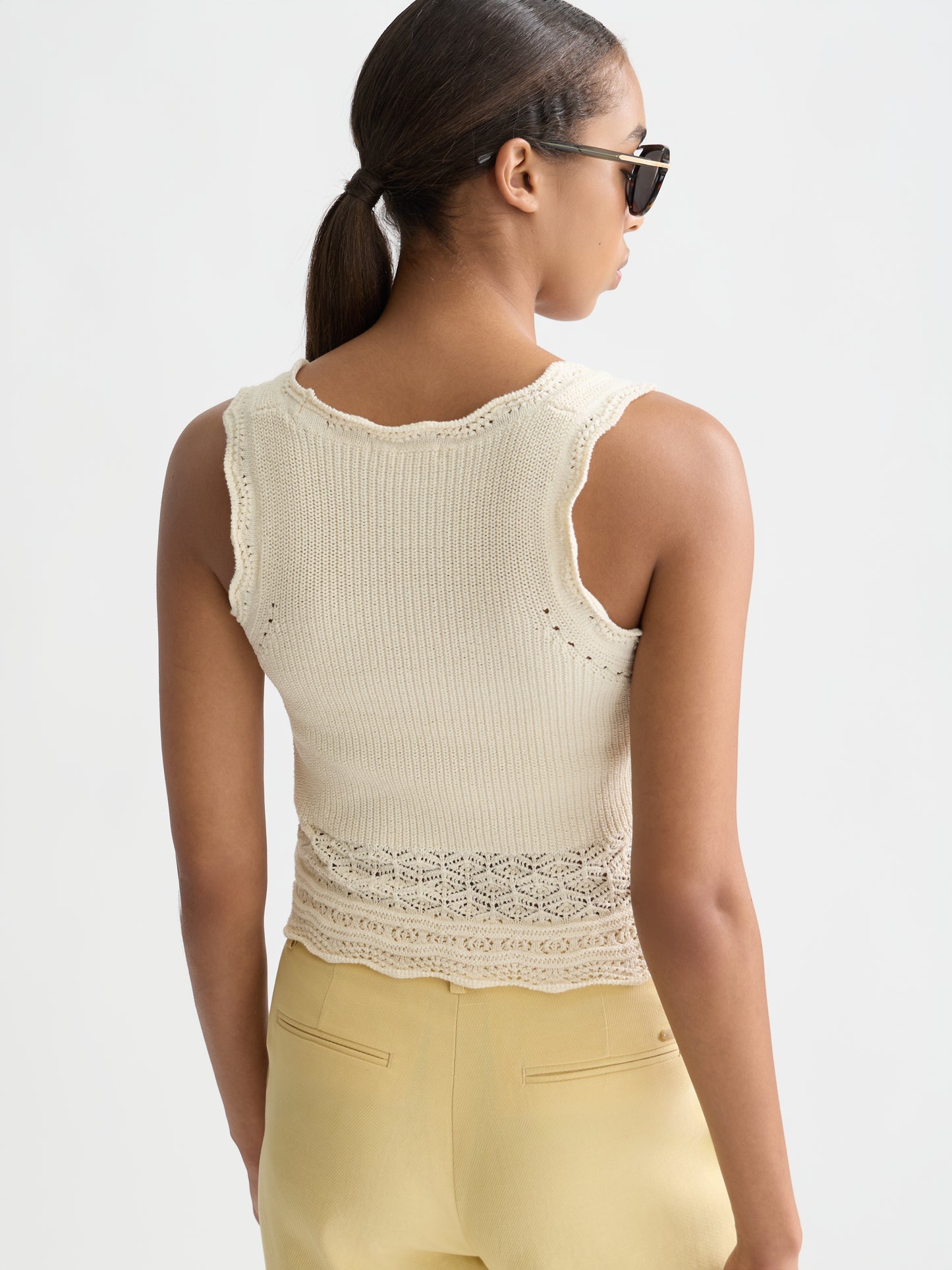 Lavender וסט סריג לנשים Pointelle SCOTCH & SODA