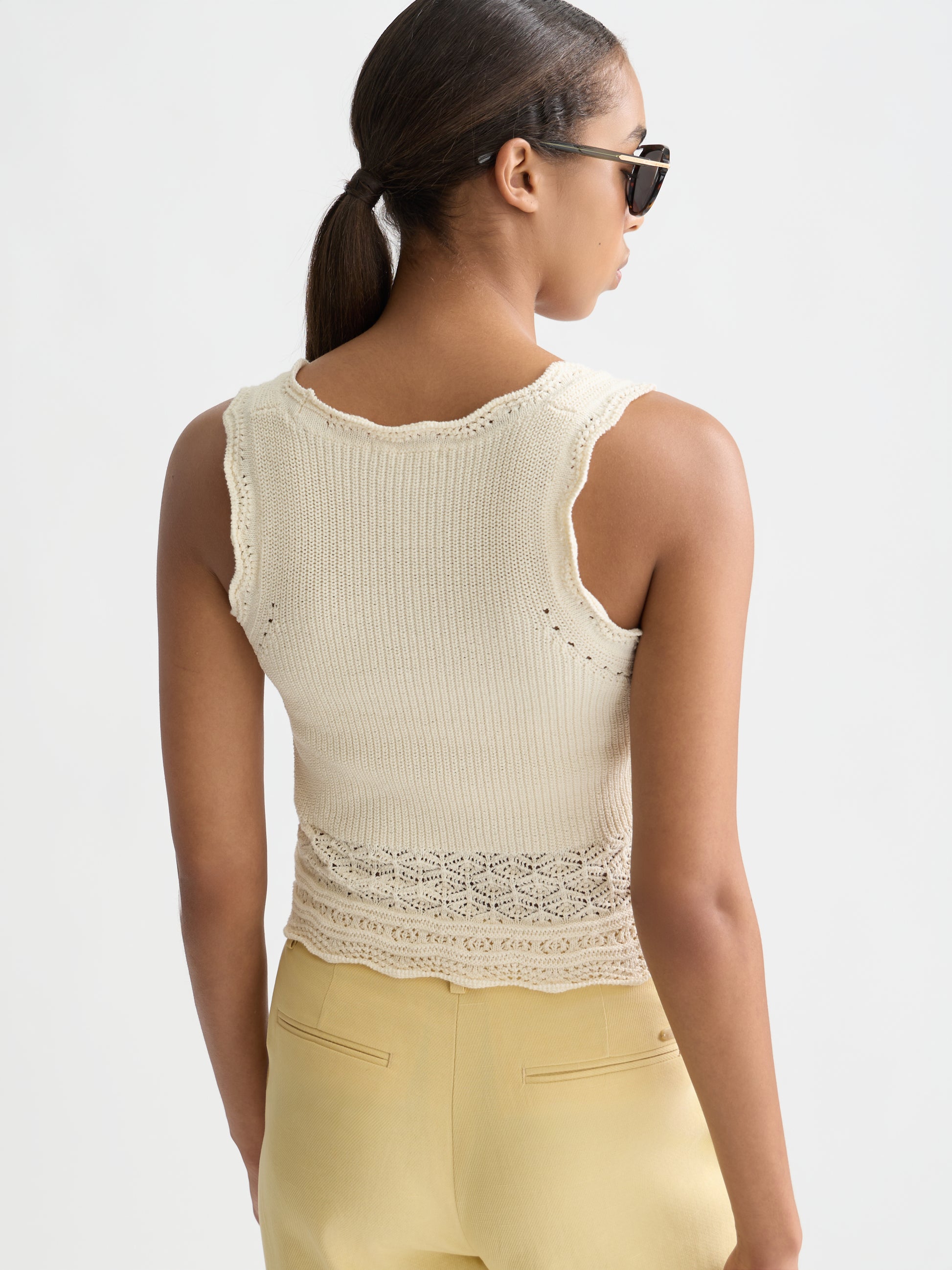 Lavender וסט סריג לנשים Pointelle SCOTCH & SODA