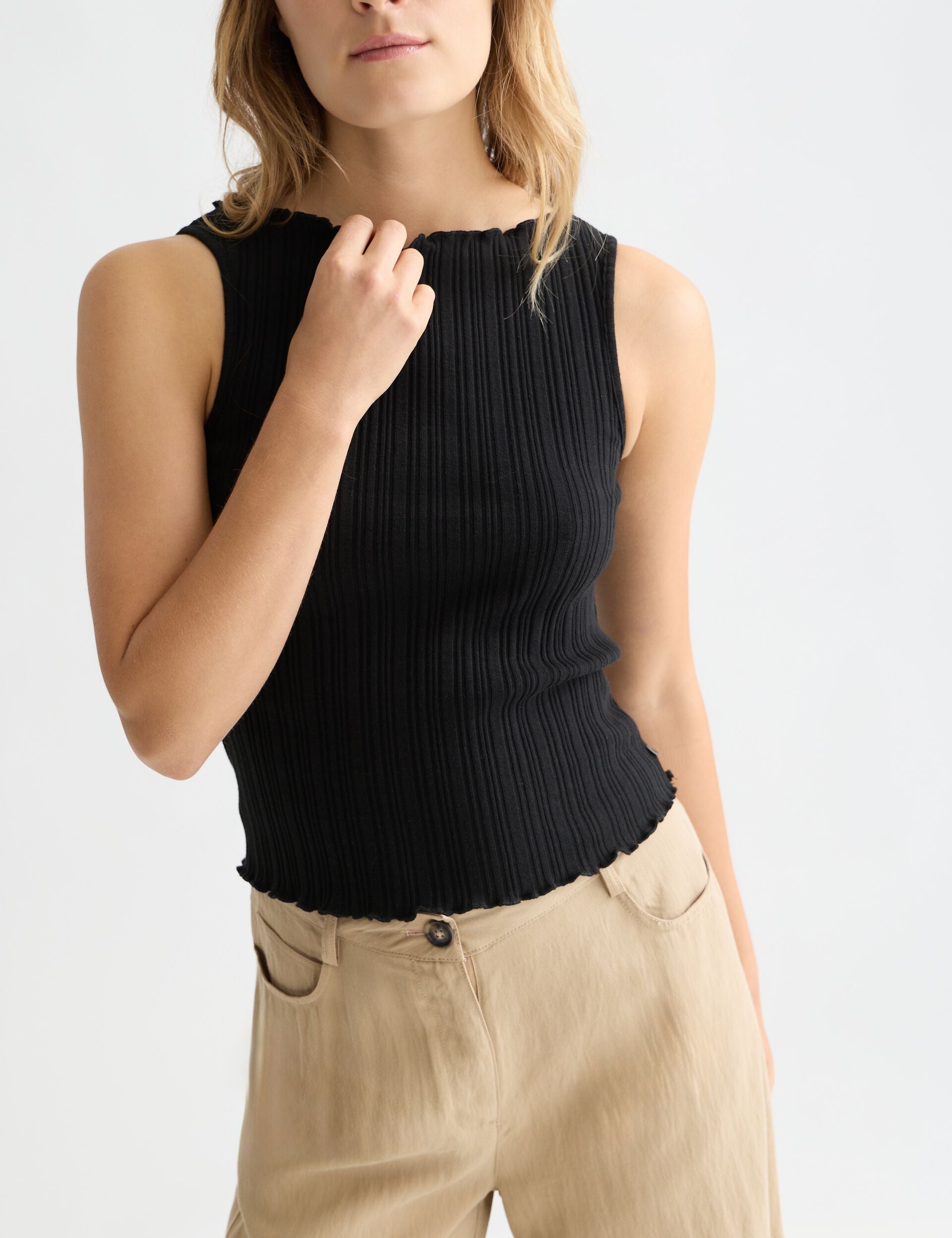 Lavender גופיית לנשים Structured Rib SCOTCH & SODA