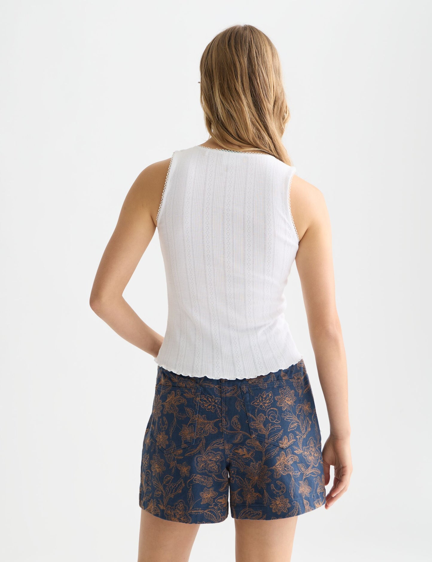 Lavender גופיה לנשים Pointelle Jersey SCOTCH & SODA
