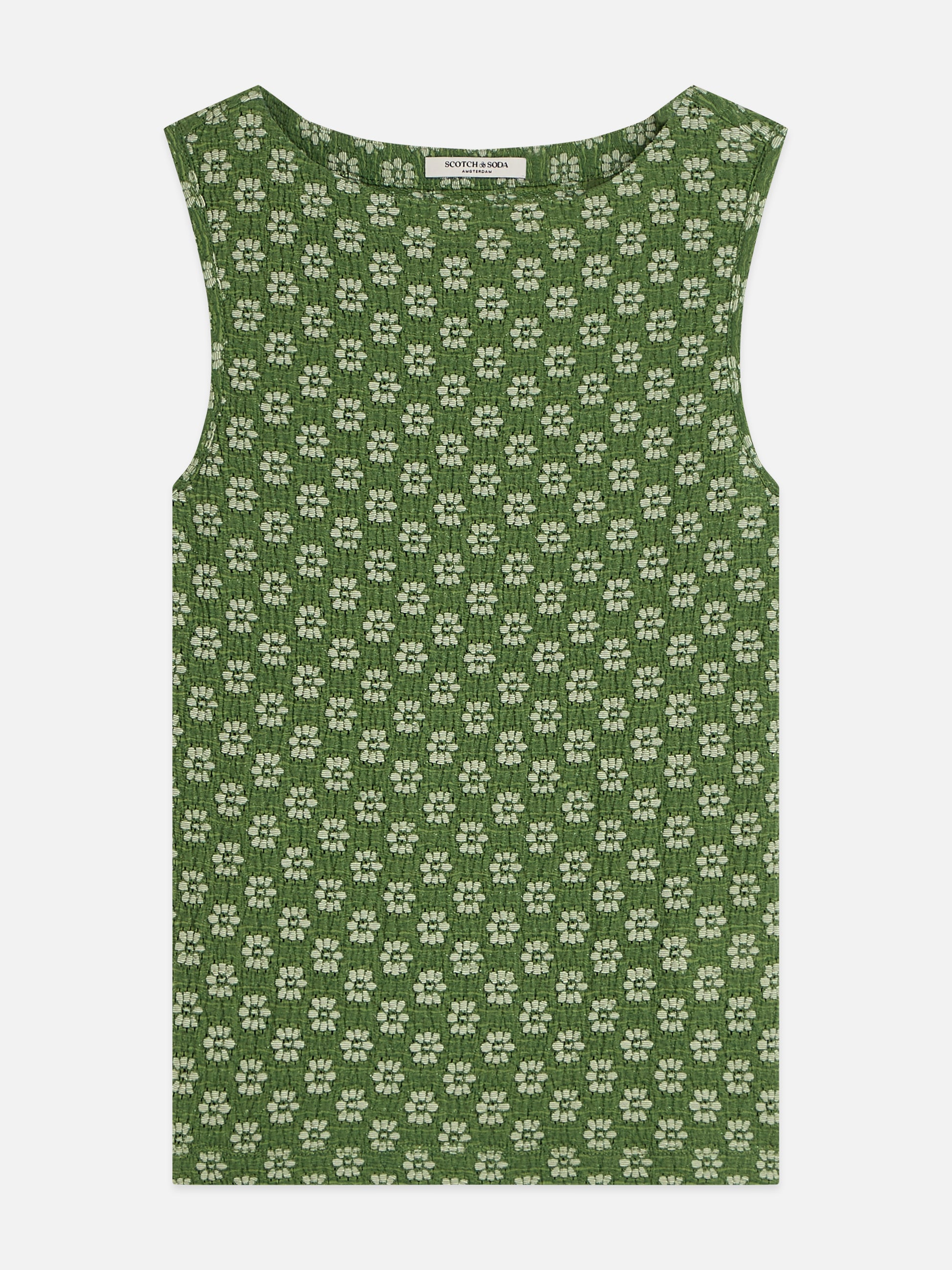 Dim Gray גופיית לנשים Structured Slash Neck SCOTCH & SODA