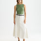 White Smoke גופיית לנשים Structured Slash Neck SCOTCH & SODA