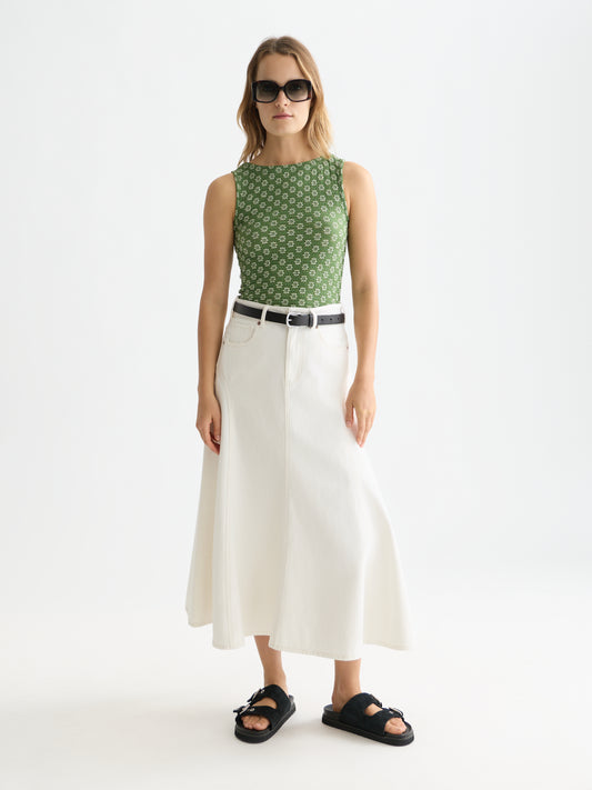 White Smoke גופיה לנשים Ribbed SCOTCH & SODA