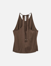 Dark Olive Green גופיה עם קשירות לנשים Halter SCOTCH & SODA
