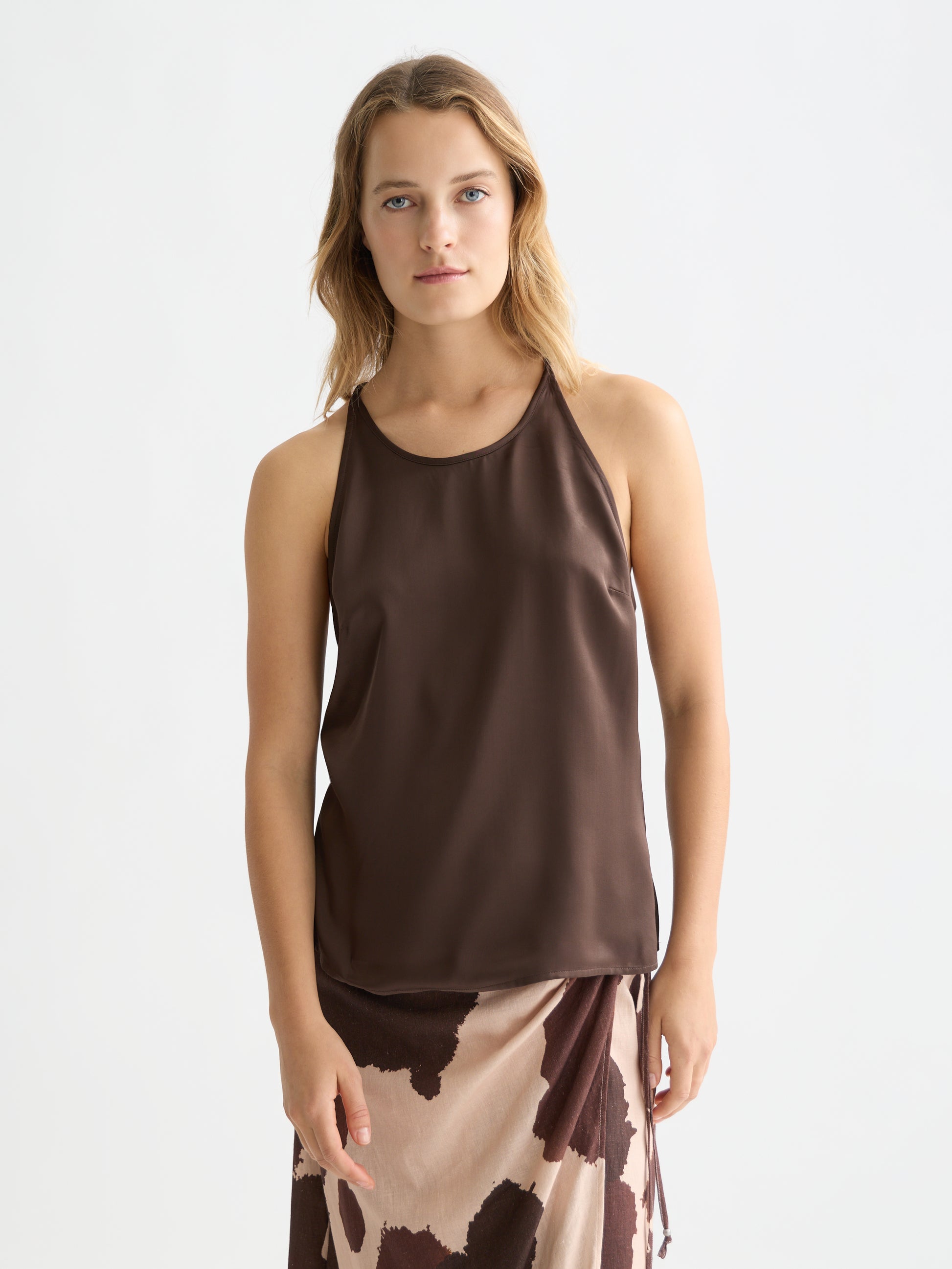 White Smoke גופיה עם קשירות לנשים Halter SCOTCH & SODA
