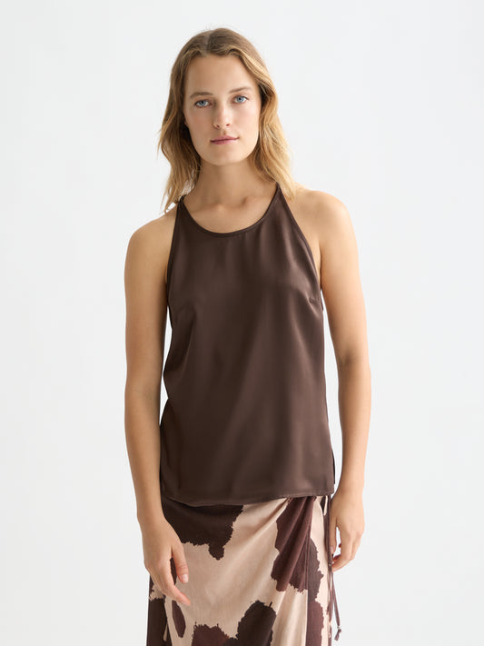 White Smoke גופיה עם קשירות לנשים Halter SCOTCH & SODA