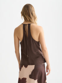 White Smoke גופיה עם קשירות לנשים Halter SCOTCH & SODA