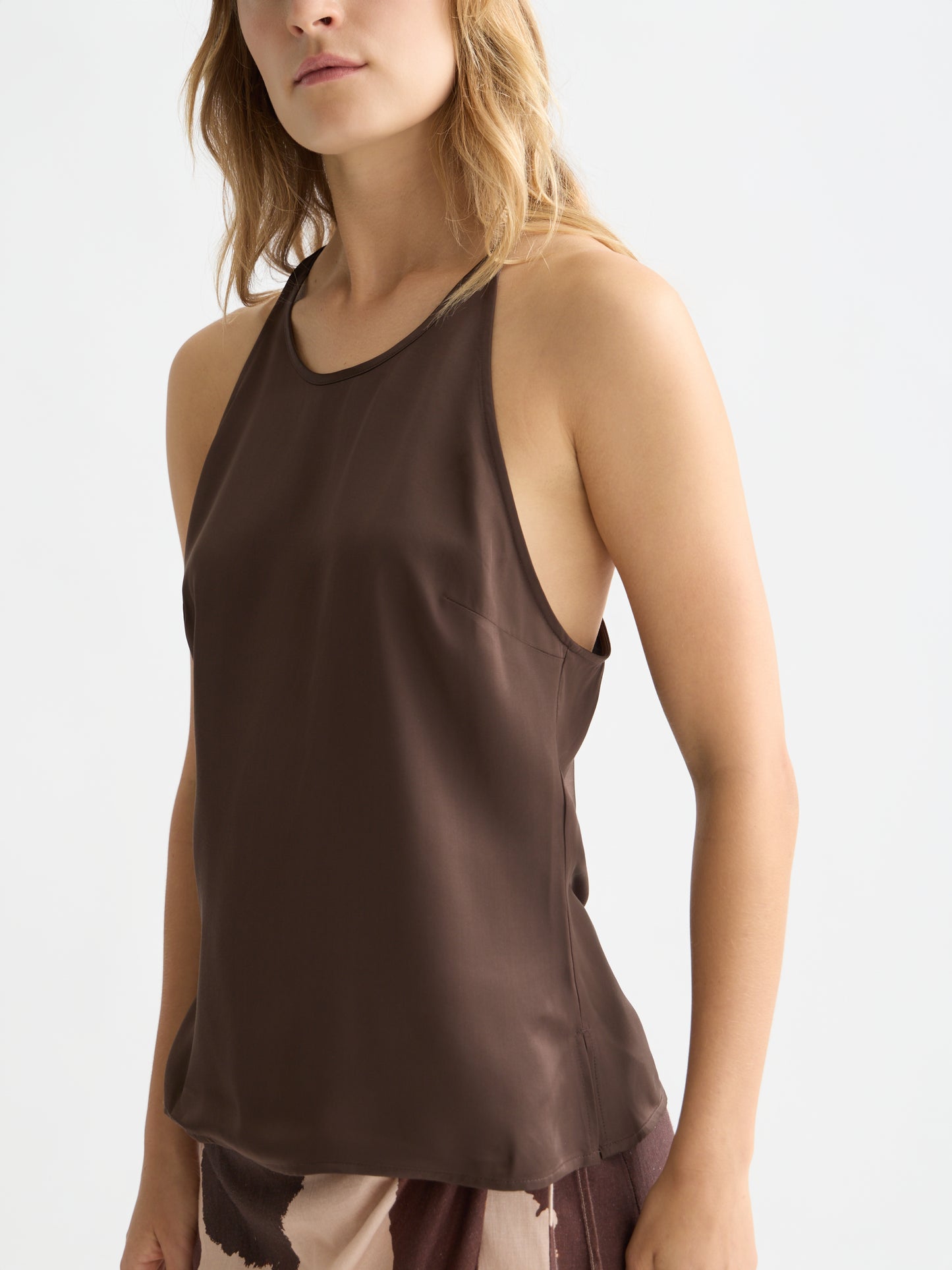 Dark Slate Gray גופיה עם קשירות לנשים Halter SCOTCH & SODA