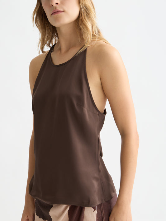Dark Slate Gray גופיה עם קשירות לנשים Halter SCOTCH & SODA