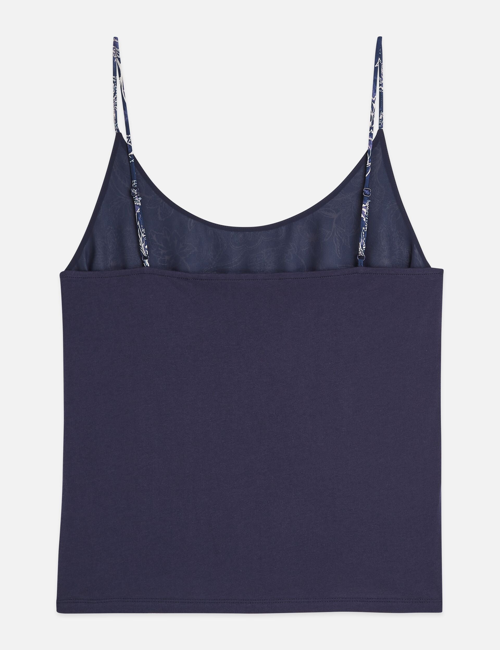 Dark Slate Gray גופיית עם קשירת גב לנשים Printed Jersey SCOTCH & SODA