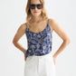 Lavender גופיית עם קשירת גב לנשים Printed Jersey SCOTCH & SODA