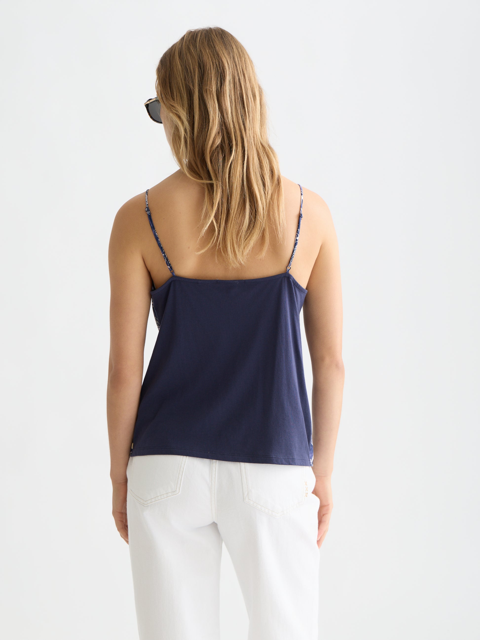 Lavender גופיית עם קשירת גב לנשים Printed Jersey SCOTCH & SODA