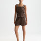 Seashell גופייה לנשים Crepe Smocked Waist Tank SCOTCH & SODA