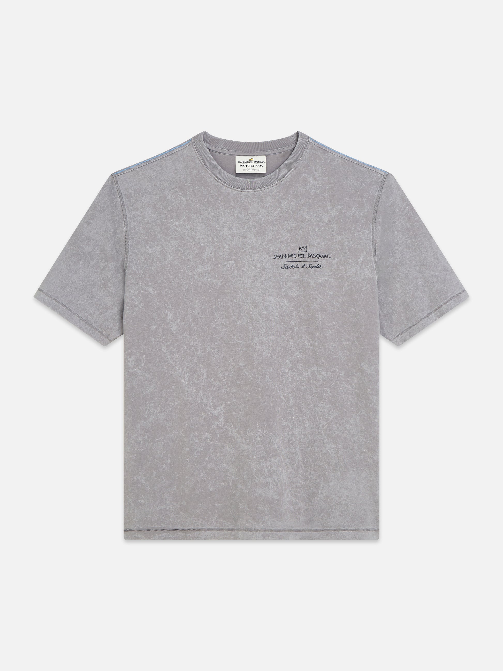 Dark Gray טי־שירט בגזרה רחבה לנשים Basquiat Graphic SCOTCH & SODA