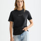 White Smoke טי־שירט רקומה בגזרה רגילה לנשים Slub SCOTCH & SODA