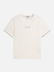 Lavender טי שירט קצרה לנשים Embroidered Slub SCOTCH & SODA