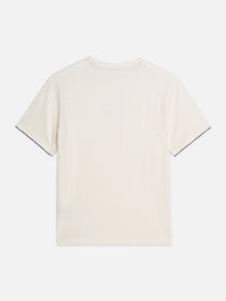 Antique White טי שירט קצרה לנשים Embroidered Slub SCOTCH & SODA