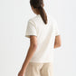 White Smoke טי שירט קצרה לנשים Embroidered Slub SCOTCH & SODA