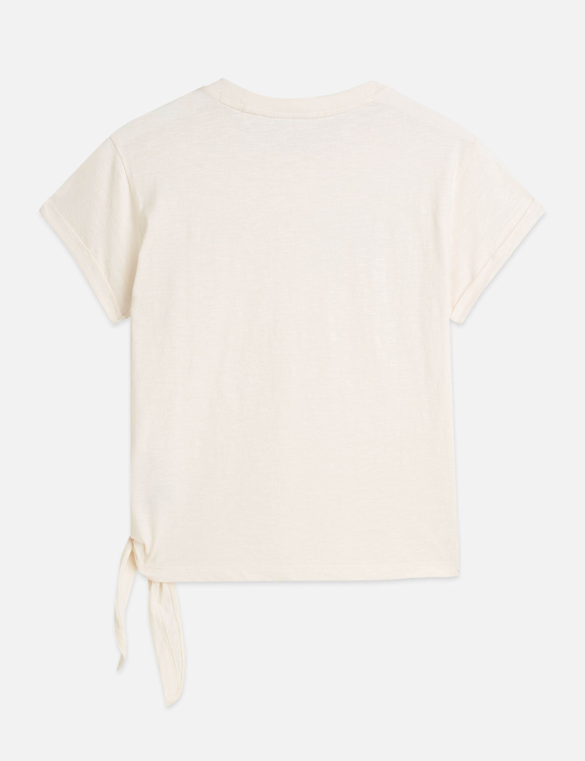 Misty Rose ARTWORK T-SHIRT WITH SIDE KNOT טי שירט קצרה SCOTCH & SODA