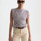 Lavender טי־שירט פסים עם שרוולים מקופלים לנשים Striped SCOTCH & SODA