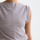 Lavender טי־שירט פסים עם שרוולים מקופלים לנשים Striped SCOTCH & SODA