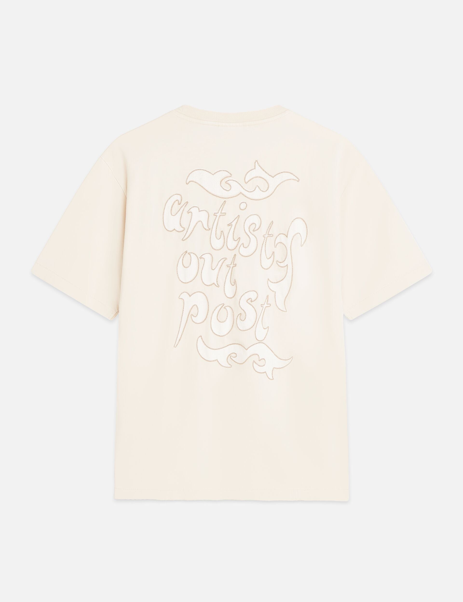 Misty Rose טי־שירט בגזרה רחבה לנשים Washed Artwork SCOTCH & SODA