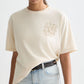 Lavender טי־שירט בגזרה רחבה לנשים Washed Artwork SCOTCH & SODA