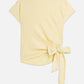 White Smoke טי־שירט לנשים Knotted Slash Neck SCOTCH & SODA