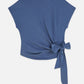 White Smoke טי־שירט לנשים Knotted Slash Neck SCOTCH & SODA