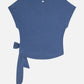 White Smoke טי־שירט לנשים Knotted Slash Neck SCOTCH & SODA